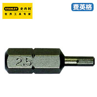 STANLEY6.3MM系列25mm长6角旋具头63-081T-23