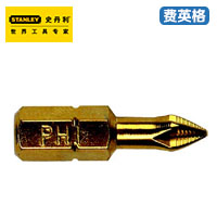 STANLEY6.3MM系列25mm长镀钛十字旋具头63-191T-23