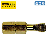 STANLEY6.3MM系列25mm长镀钛一字旋具头63-171T-23